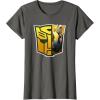 imageTransformers EarthSpark Bumblebee Logo Fill TShirtAsphalt Grey