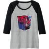 imageTransformers EarthSpark Optimus Prime Logo Fill Raglan Baseball TeeBlackAthletic Heather