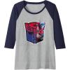 imageTransformers EarthSpark Optimus Prime Logo Fill Raglan Baseball TeeNavy BlueAthletic Heather