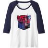 imageTransformers EarthSpark Optimus Prime Logo Fill Raglan Baseball TeeNavy BlueWhite
