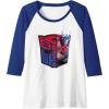 imageTransformers EarthSpark Optimus Prime Logo Fill Raglan Baseball TeeRoyal BlueWhite