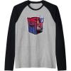 imageTransformers EarthSpark Optimus Prime Logo Fill Raglan Baseball TeeBlackAthletic Heather