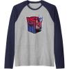 imageTransformers EarthSpark Optimus Prime Logo Fill Raglan Baseball TeeNavy BlueAthletic Heather