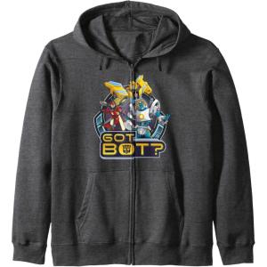 imageTransformers EarthSpark Autobots Got Bot Zip HoodieDark Heather Grey