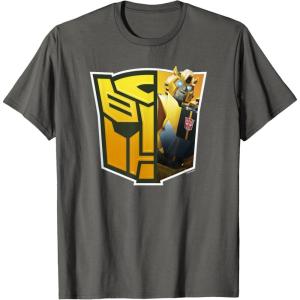 imageTransformers EarthSpark Bumblebee Logo Fill TShirtAsphalt Grey