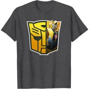 imageTransformers EarthSpark Bumblebee Logo Fill TShirtDark Heather Grey