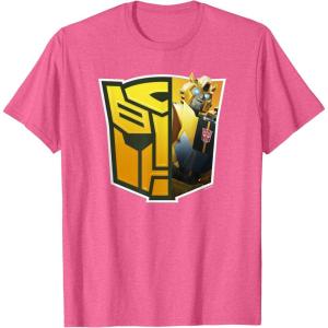 imageTransformers EarthSpark Bumblebee Logo Fill TShirtPink Heather