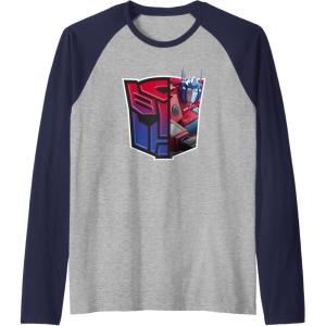 imageTransformers EarthSpark Optimus Prime Logo Fill Raglan Baseball TeeNavy BlueAthletic Heather