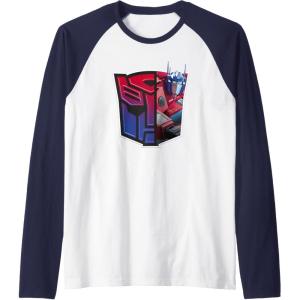 imageTransformers EarthSpark Optimus Prime Logo Fill Raglan Baseball TeeNavy BlueWhite