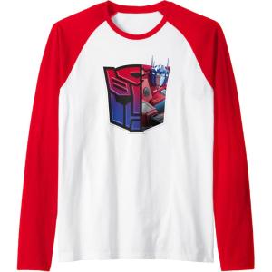 imageTransformers EarthSpark Optimus Prime Logo Fill Raglan Baseball TeeRedWhite