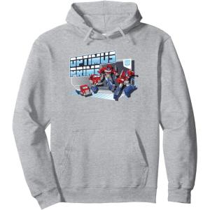 imageTransformers EarthSpark Optimus Prime Transformed Pullover HoodieHeather Grey