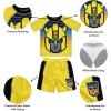 imageDreamwave Transformers Bumblebee Raglan Costume Swim Rash Guard Swim Trunks Set Yellow