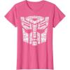 imageTransformers Autobots Iconic Black TShirt  Classic Fit Short SleevePink Heather