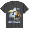 imageTransformers Bumblebee 4th Birthday TShirtDark Heather Grey