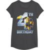 imageTransformers Bumblebee 4th Birthday TShirtDark Heather Grey