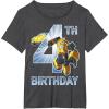 imageTransformers Bumblebee 4th Birthday TShirtDark Heather Grey