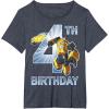 imageTransformers Bumblebee 4th Birthday TShirtHeather Blue