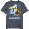 imageTransformers Bumblebee 4th Birthday TShirtHeather Blue