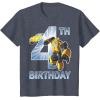 imageTransformers Bumblebee 4th Birthday TShirtHeather Blue