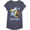 imageTransformers Bumblebee 4th Birthday TShirtHeather Blue