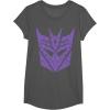 imageTransformers Decepticons Purple Icon Filled Logo TShirtAsphalt Grey