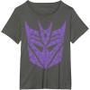 imageTransformers Decepticons Purple Icon Filled Logo TShirtAsphalt Grey