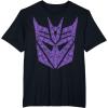 imageTransformers Decepticons Purple Icon Filled Logo TShirtBlack
