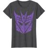 imageTransformers Decepticons Purple Icon Filled Logo TShirtDark Heather Grey