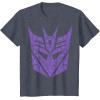 imageTransformers Decepticons Purple Icon Filled Logo TShirtHeather Blue