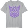 imageTransformers Decepticons Purple Icon Filled Logo TShirtHeather Grey