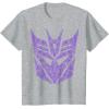 imageTransformers Decepticons Purple Icon Filled Logo TShirtHeather Grey