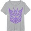 imageTransformers Decepticons Purple Icon Filled Logo TShirtHeather Grey