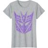 imageTransformers Decepticons Purple Icon Filled Logo TShirtHeather Grey