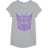 imageTransformers Decepticons Purple Icon Filled Logo TShirtHeather Grey