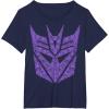imageTransformers Decepticons Purple Icon Filled Logo TShirtNavy Blue