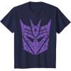 imageTransformers Decepticons Purple Icon Filled Logo TShirtNavy Blue