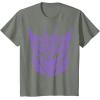 imageTransformers Decepticons Purple Icon Filled Logo TShirtOlive Heather