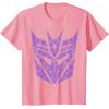 imageTransformers Decepticons Purple Icon Filled Logo TShirtPink