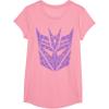 imageTransformers Decepticons Purple Icon Filled Logo TShirtPink