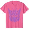 imageTransformers Decepticons Purple Icon Filled Logo TShirtPink Heather