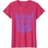 imageTransformers Decepticons Purple Icon Filled Logo TShirtRed Heather