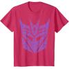 imageTransformers Decepticons Purple Icon Filled Logo TShirtRed Heather