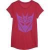 imageTransformers Decepticons Purple Icon Filled Logo TShirtRed Heather