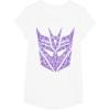 imageTransformers Decepticons Purple Icon Filled Logo TShirtWhite