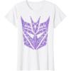 imageTransformers Decepticons Purple Icon Filled Logo TShirtWhite
