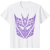 imageTransformers Decepticons Purple Icon Filled Logo TShirtWhite