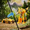 imageTransformers Toys Rise of The Beasts Movie BeastMode Bumblebee Converting Toy with Lights and Sounds Ages 6 and up 10inchBEAST MODE BUMBLEBEE