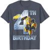 imageTransformers Bumblebee 4th Birthday TShirtHeather Blue