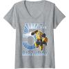 imageTransformers Bumblebee 5th Birthday Vintage VNeck TShirtHeather Grey