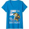 imageTransformers Bumblebee 5th Birthday Vintage VNeck TShirtSapphire Blue